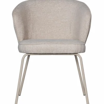 Fashion WOOOD Admit Eetkamerstoel Wollig Geweven Kiezel