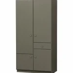 Clearance WOOOD Alfie Kledingkast Smal 107 Cm Grenen Forest