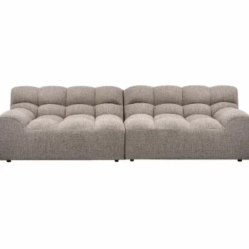 Fashion WOOOD Allure 3-zits Bank Geweven Stof Klei Melange