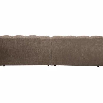 Hot WOOOD Allure 3-zits Bank Geweven Stof Donkerbruin Melange