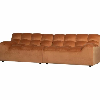 Fashion WOOOD Allure 3-zits Bank Velvet Terra