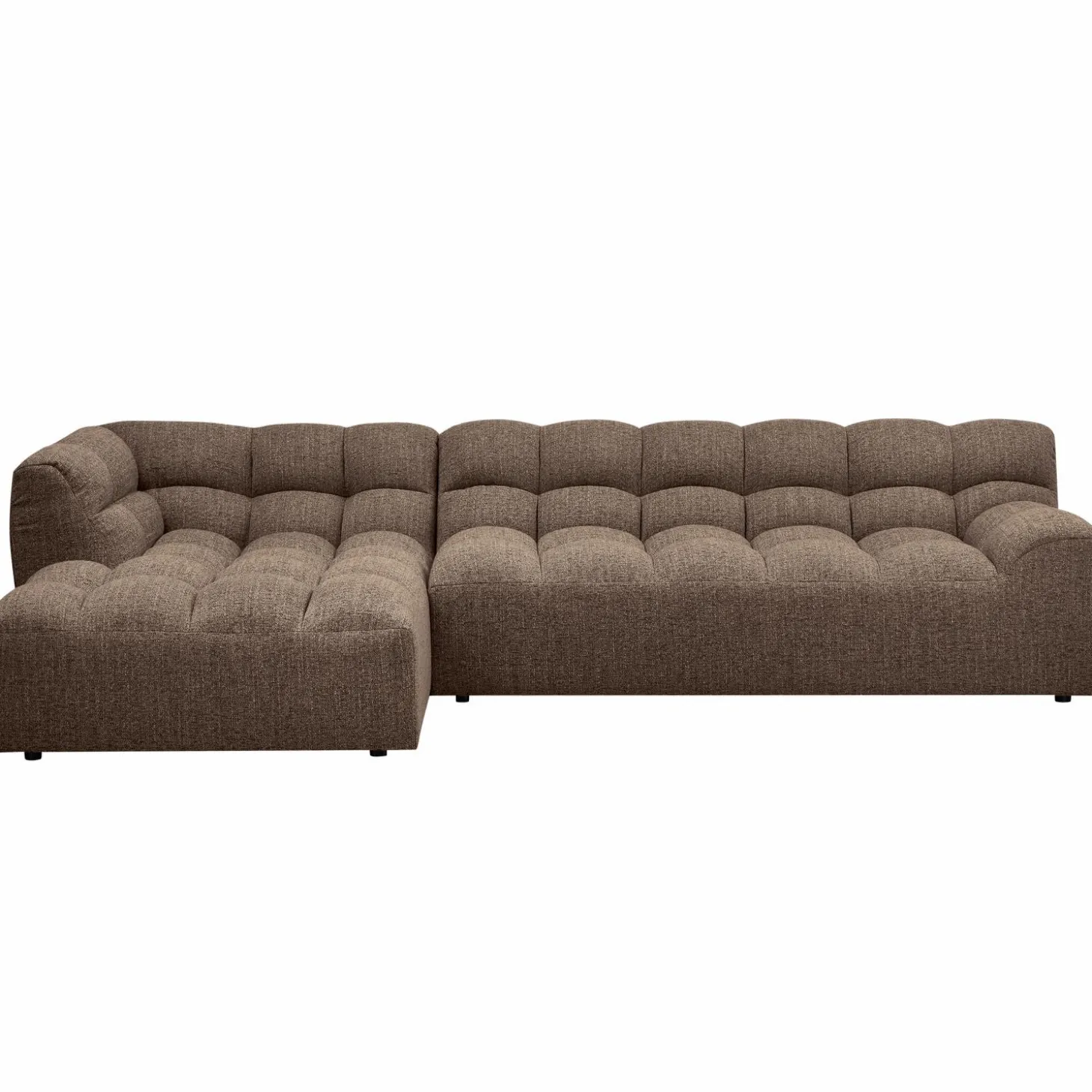 allure-chaise-longue-links-gew-QzBiavxL-1.webp Clearance WOOOD Allure Chaise Longue Links Geweven Stof Donkerbruin Melange