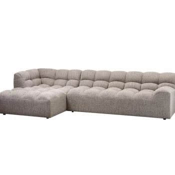 New WOOOD Allure Chaise Longue Links Geweven Stof Klei Melange