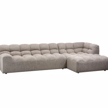 Clearance WOOOD Allure Chaise Longue Rechts Geweven Stof Klei Melange