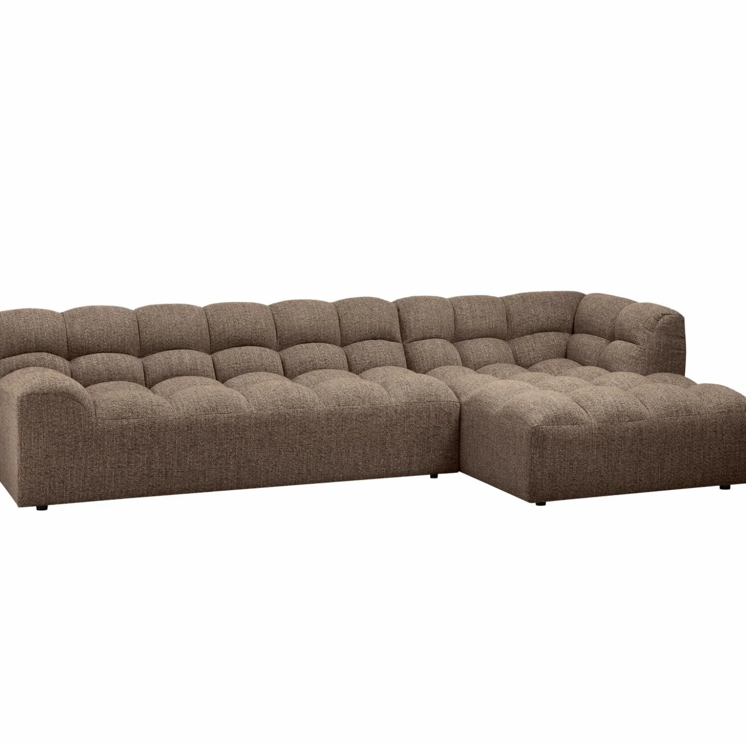 allure-chaise-longue-rechts-ge-ZKyBYNwk-0.webp Clearance WOOOD Allure Chaise Longue Rechts Geweven Stof Donkerbruin Melange