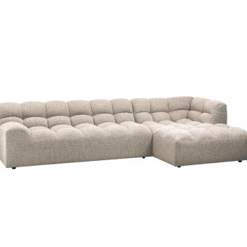 Best WOOOD Allure Chaise Longue Rechts Geweven Stof Naturel Melange