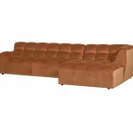 Clearance WOOOD Allure Chaise Longue Rechts Velvet Terra