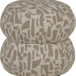 Online WOOOD Anic Poef Met Grafisch Patroon Zand