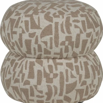 Online WOOOD Anic Poef Met Grafisch Patroon Zand