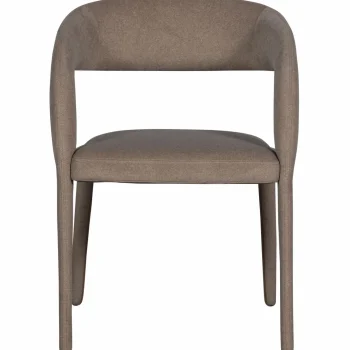 Online WOOOD Arms Eetkamerstoel Vilt Bruin