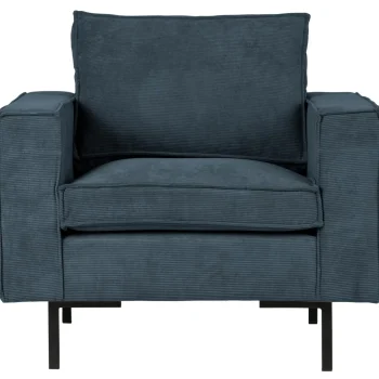 Discount WOOOD Arwin Fauteuil Staal Blauw