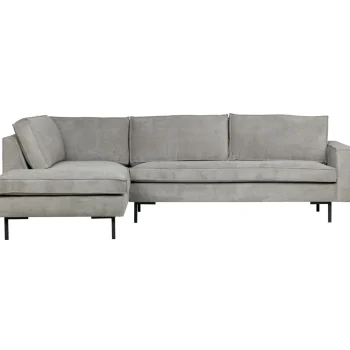 Sale WOOOD Arwin Hoekbank Ribstof Links Vergrijsd Groen Verweerd Groen