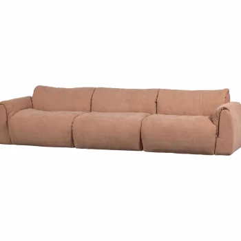 Online WOOOD Baggy 3-zits Bank Geweven Chenille Oud Roze Oudroze