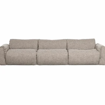 Hot WOOOD Baggy 3-zits Bank Geweven Stof Naturel Melange