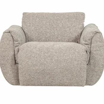 Sale WOOOD Baggy Draaifauteuil Geweven Stof Naturel Melange