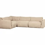 Online WOOOD Baggy Hoekbank Links Geweven Chenille Zand