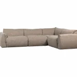 Sale WOOOD Baggy Hoekbank Rechts Geweven Stof Bruin Melange