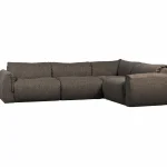 Sale WOOOD Baggy Hoekbank Rechts Geweven Stof Warmgrijs Melange Warm Grijs Melange