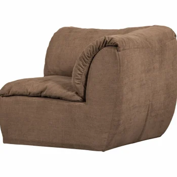 Clearance WOOOD Baggy Hoekelement Geweven Chenille Bruin