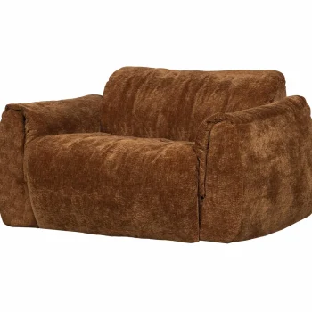 Clearance WOOOD Baggy Loveseat 3D Chenille Middenbruin