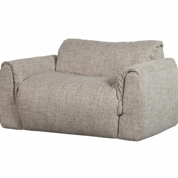 Best WOOOD Baggy Loveseat Geweven Stof Naturel Melange