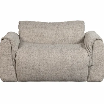 Best WOOOD Baggy Loveseat Geweven Stof Naturel Melange