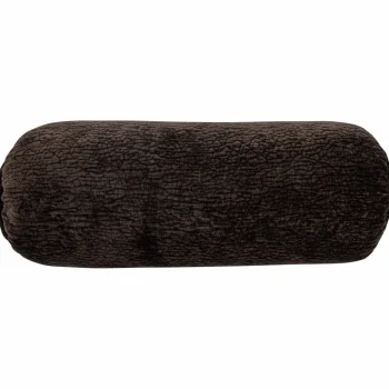 Best WOOOD Baggy Rolkussen 50xø23 Cm 3D Chenille Donkerbruin