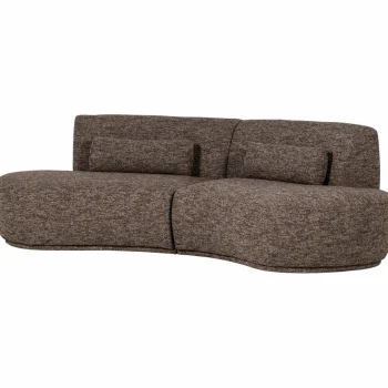 Discount WOOOD Batavier Half Ronde Bank 4-zits Bruin Melange