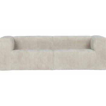 Online WOOOD Bean 3,5-zits Bank Ribstof Naturel