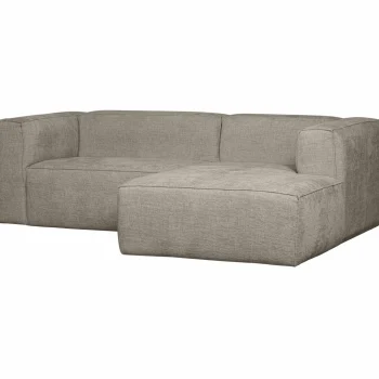 Fashion WOOOD Bean Chaise Longue Bank Rechts Grove Melange Travertin