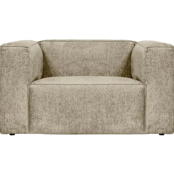 Hot WOOOD Bean Fauteuil Structure Velvet Buttermilk