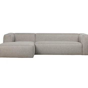 Clearance WOOOD Bean Hoekbank Links Incl. Kussens Melange Lichtgrijs