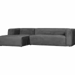 New WOOOD Bean Hoekbank Links Structure Velvet Cloud Sky