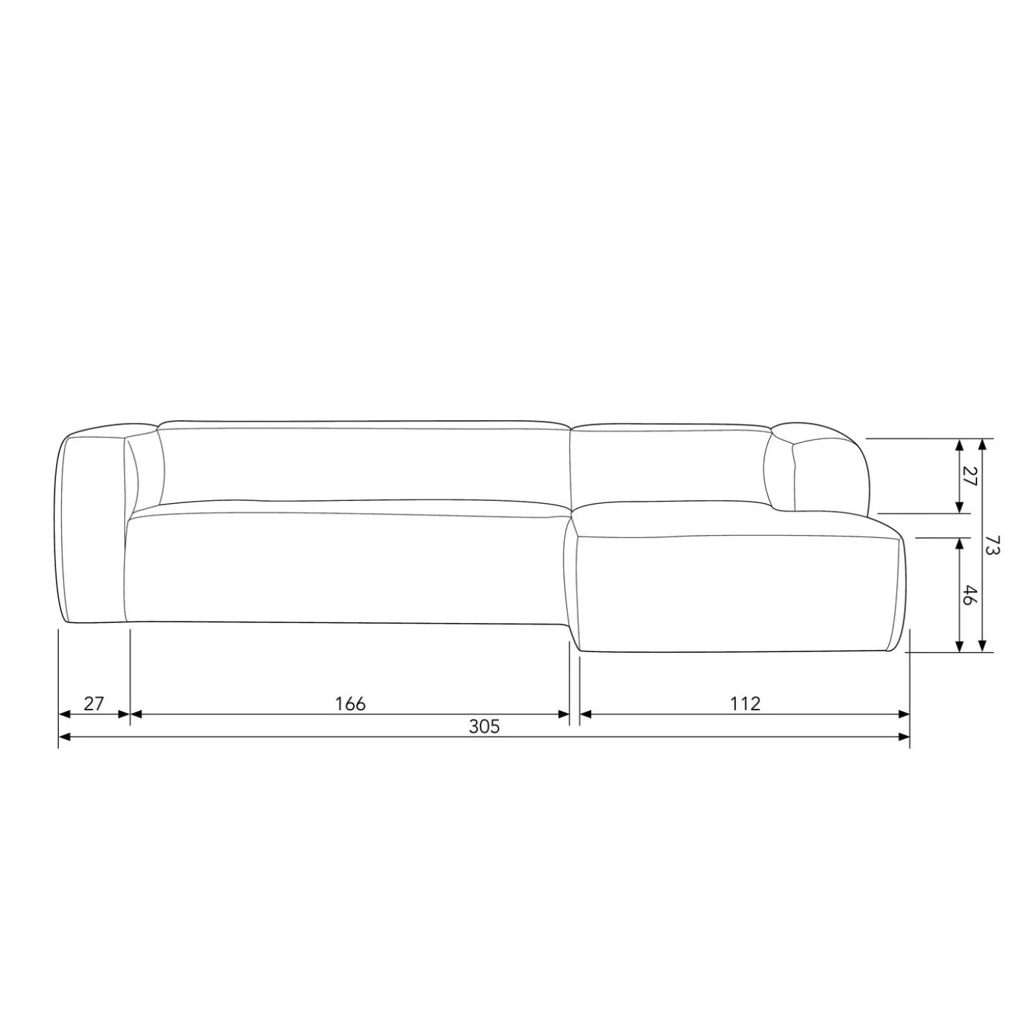bean-hoekbank-rechts-ecoleer-z-XhccTpTQ-3.webp Clearance WOOOD Bean Hoekbank Rechts Ecoleer Zwart