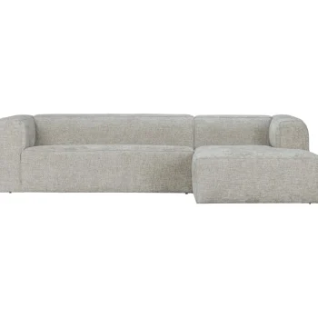 Clearance WOOOD Bean Hoekbank Rechts Grove Melange Stof Naturel