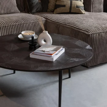 Discount WOOOD Bean Hoekbank Rechts Ribstof Mud