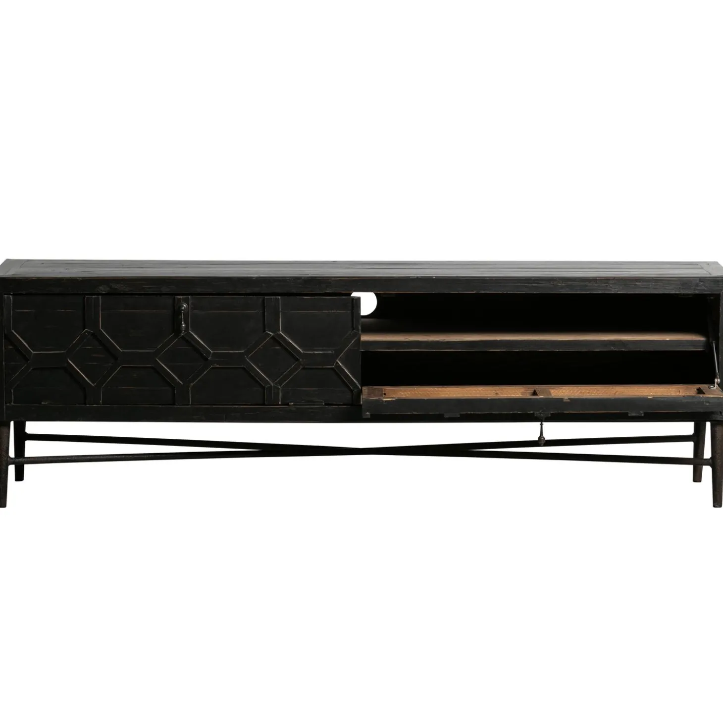 bequest-tv-meubel-hout-zwart-1-yqknctij-4.webp Discount WOOOD Bequest Tv Meubel Hout Zwart 160 Cm