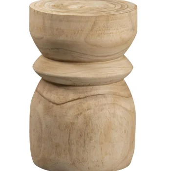Online WOOOD Bikkel Kruk Hout 40xø28 Cm Naturel