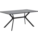 Online WOOOD Bruno Eettafel Rechthoek Mdf Zwart 160x90 Cm