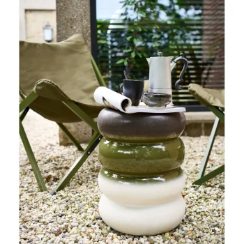 Outlet WOOOD Bulb Bijzettafel Keramiek Groen 44x34ø Cm