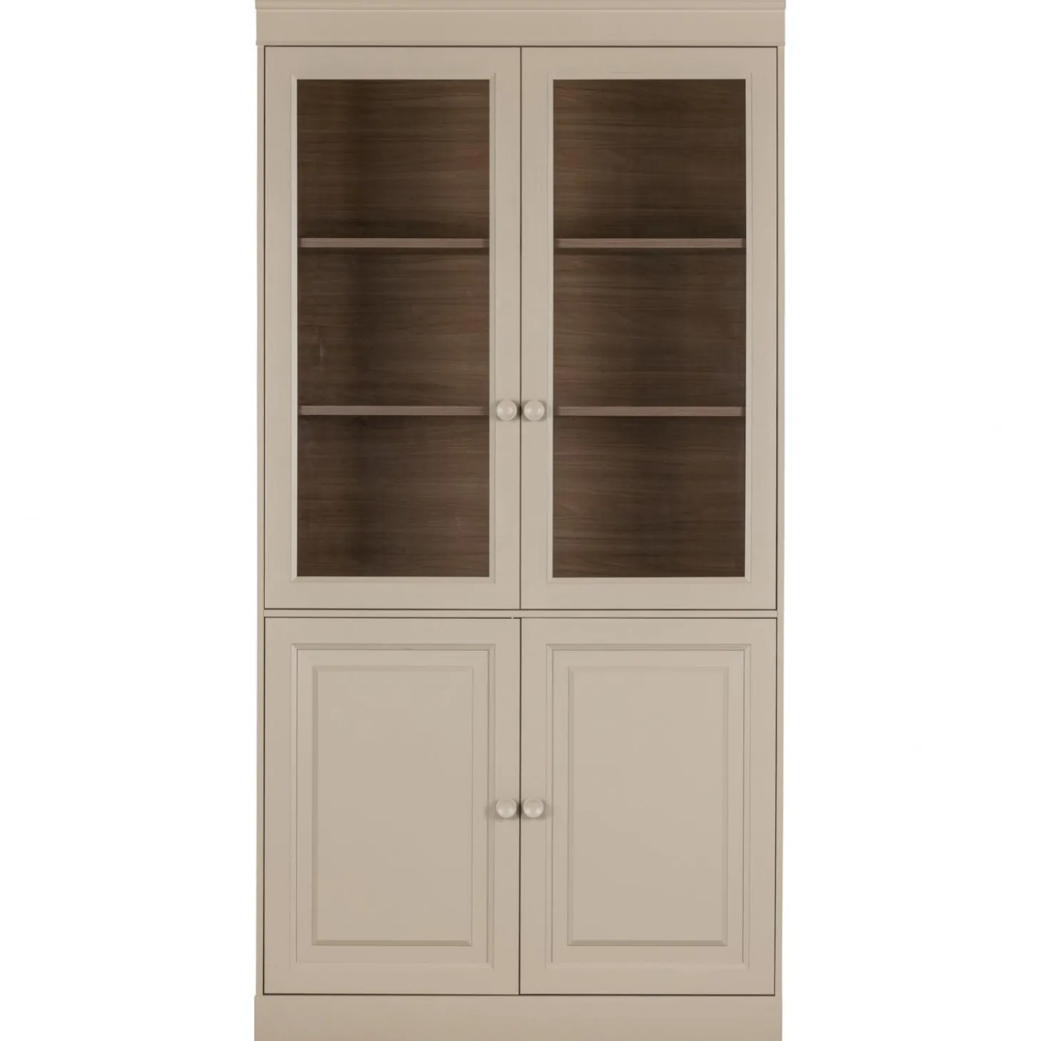 chow-4-deurs-vitrinekast-grene-VYimtzKI-1.webp New WOOOD Chow 4-deurs Vitrinekast Grenen Dakargrau