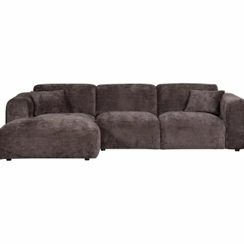 Outlet WOOOD Cloud Chaise Longue Bank Links Chenille Warm Bruin