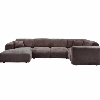 Fashion WOOOD Cloud Hoekbank Rechts Geweven Chenille Warm Bruin