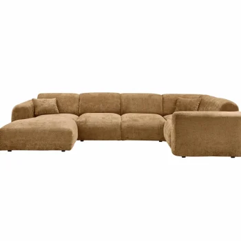 New WOOOD Cloud Hoekbank Rechts Geweven Chenille Honinggeel