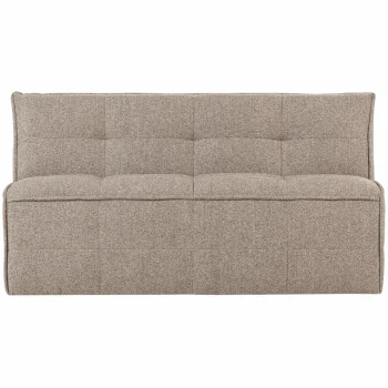 Discount WOOOD Cluster Eetbankje Met Rugleuning Bouclé Khaki Bruin