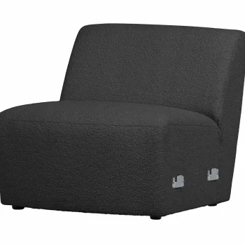 Hot WOOOD Coco 1-zits Element Bouclé Donkergrijs