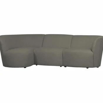 Sale WOOOD Coco 3-zits Bank Ronding Links Bouclé Warm Groen