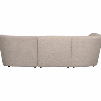 Sale WOOOD Coco 3-zits Bank Ronding Links Bouclé Zand