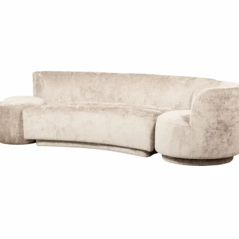 Fashion WOOOD Combi-Popular: Bankje + Fauteuil + Poef Naturel