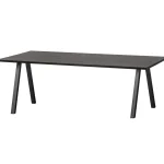 Outlet WOOOD Combi-Tablo: Tafel Eiken 200x90 & 2-stand Blacknight